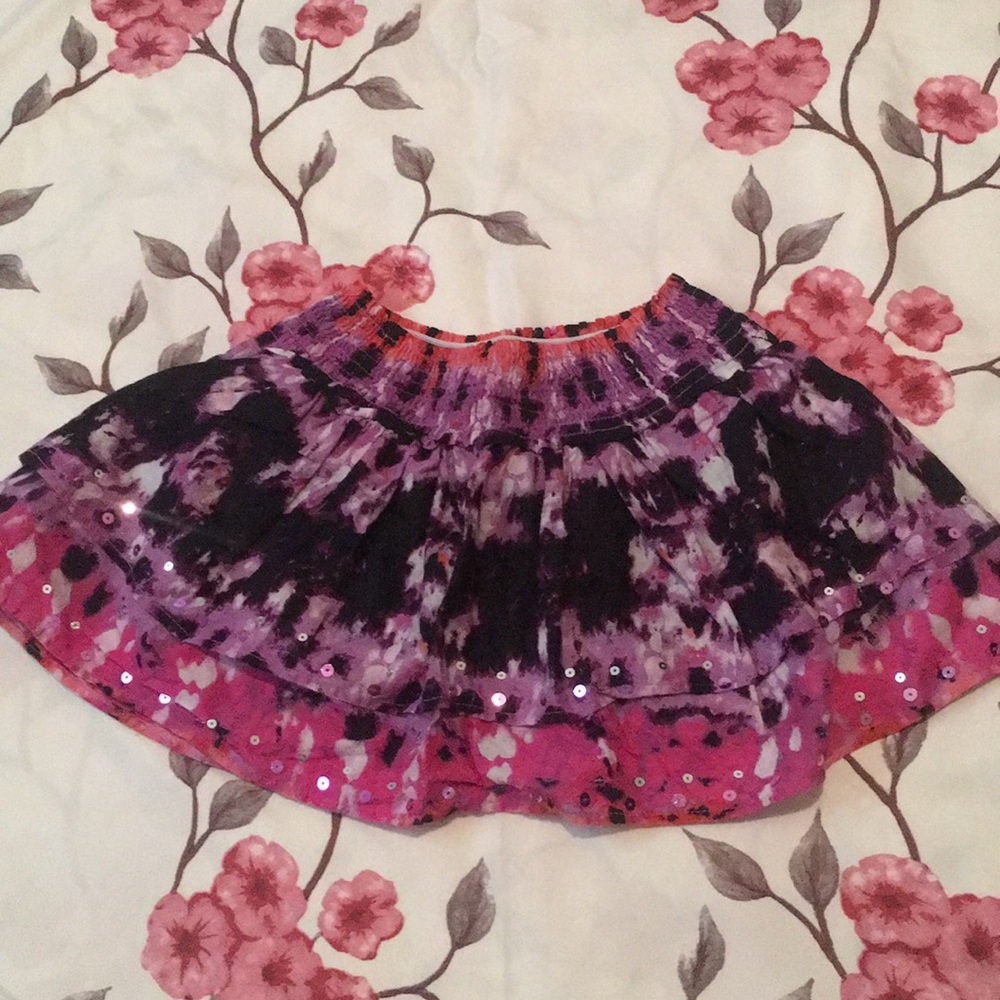 Justice Tie die sequence skirt